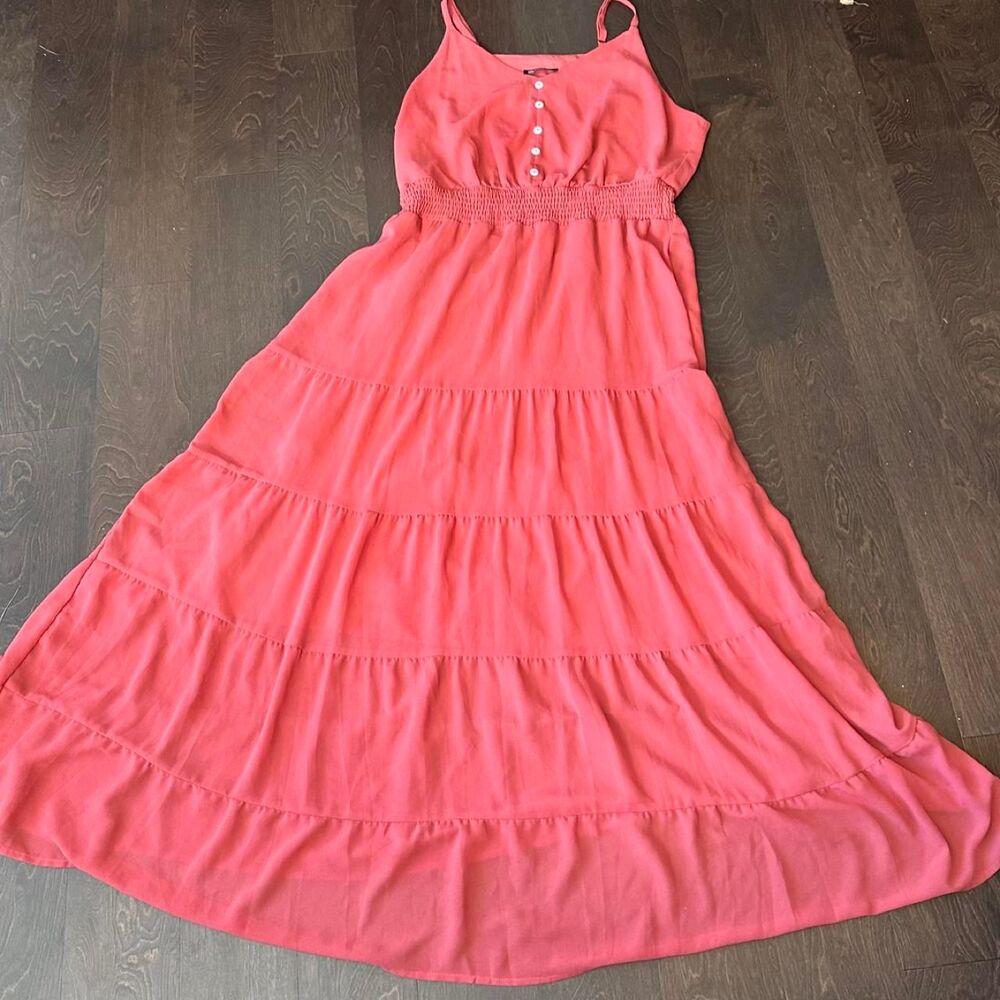 Women's Red and Pink Dress
